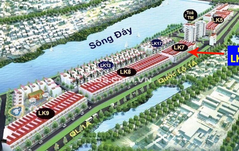 Bán đất KĐT Tài Tâm Riverside - Diện tích 81m2. Hướng Đông mặt QL1A